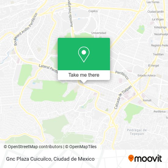 Gnc Plaza Cuicuilco map