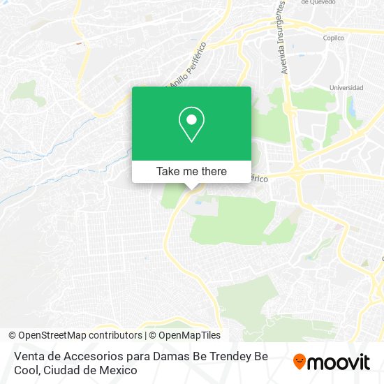 Mapa de Venta de Accesorios para Damas Be Trendey Be Cool