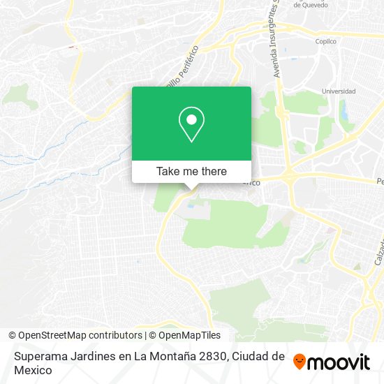 Mapa de Superama Jardines en La Montaña 2830