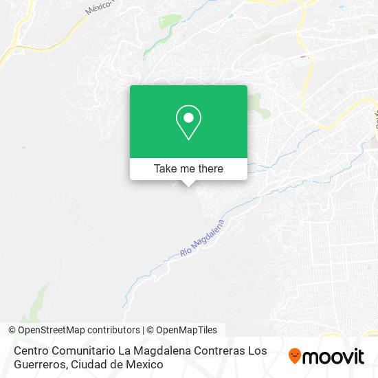 Centro Comunitario La Magdalena Contreras Los Guerreros map