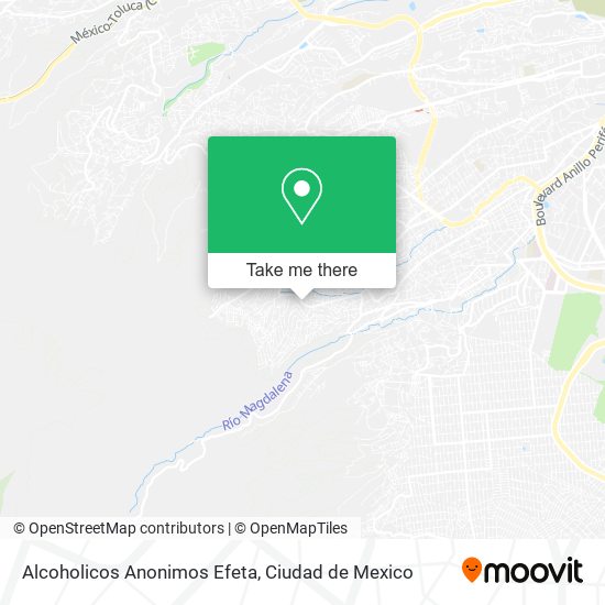 Alcoholicos Anonimos Efeta map