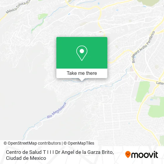 Mapa de Centro de Salud T I I I Dr Angel de la Garza Brito