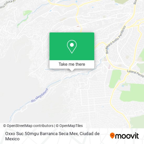 Mapa de Oxxo Suc 50mgu Barranca Seca Mex