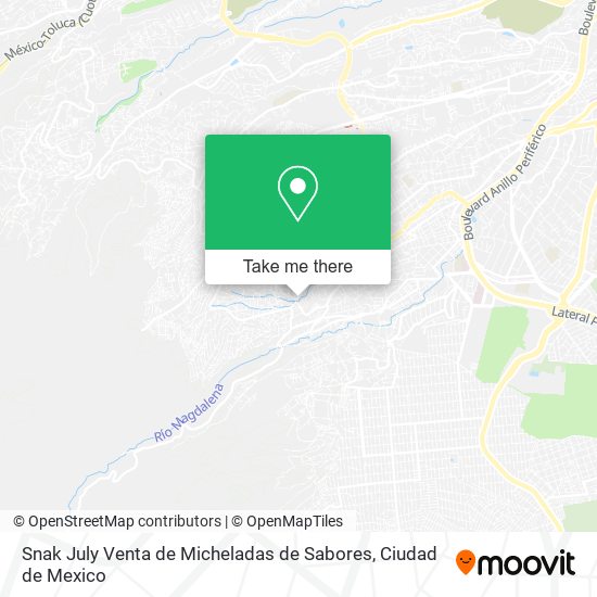 Snak July Venta de Micheladas de Sabores map