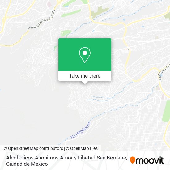 Alcoholicos Anonimos Amor y Libetad San Bernabe map