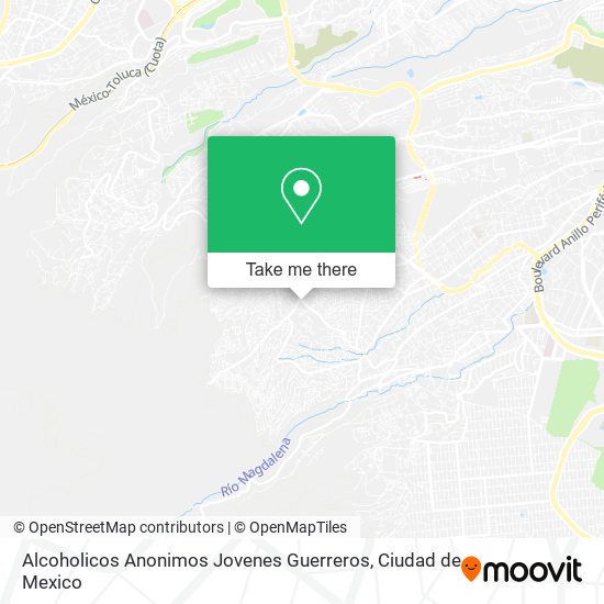 Mapa de Alcoholicos Anonimos Jovenes Guerreros