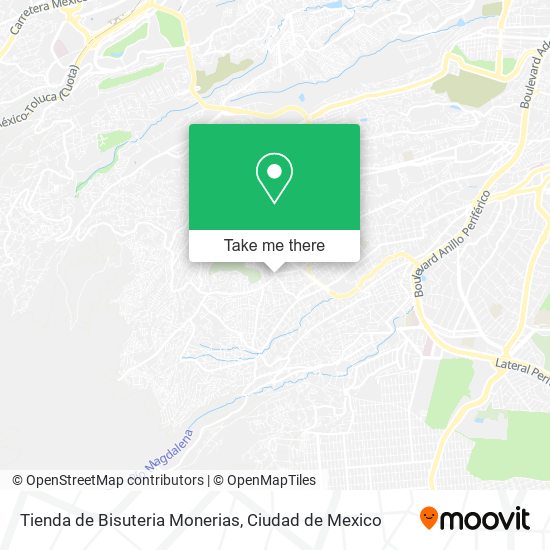 Mapa de Tienda de Bisuteria Monerias