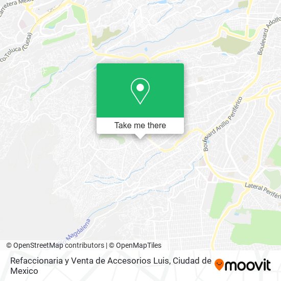 Mapa de Refaccionaria y Venta de Accesorios Luis