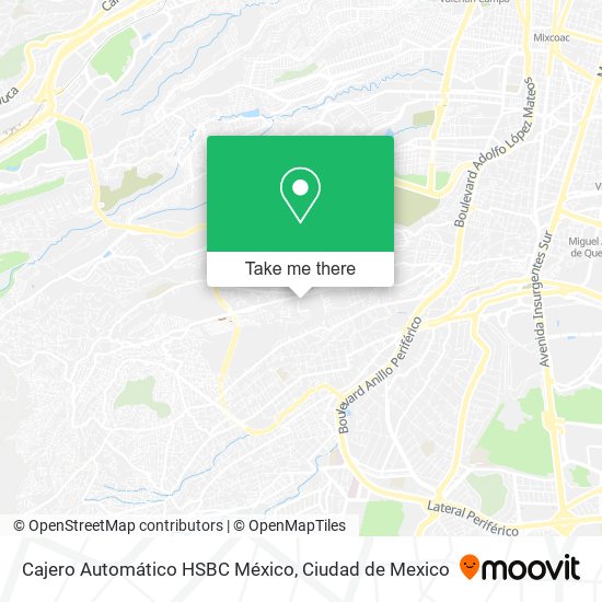 Cajero Automático HSBC México map