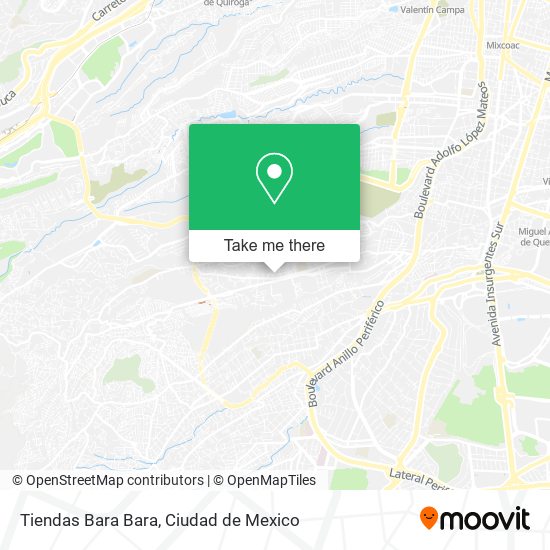 Tiendas Bara Bara map