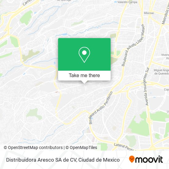 Distribuidora Aresco SA de CV map