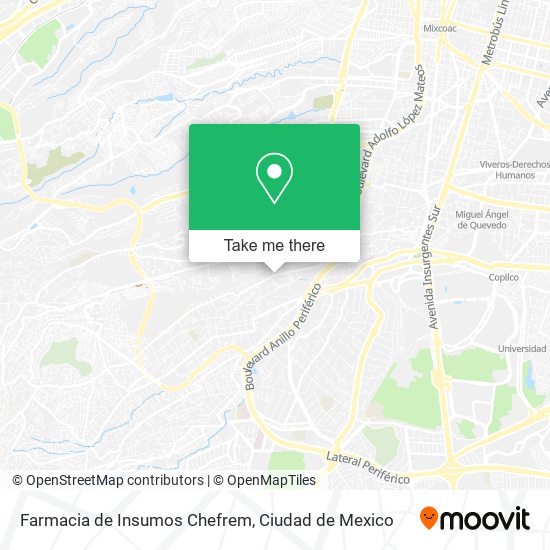 Farmacia de Insumos Chefrem map