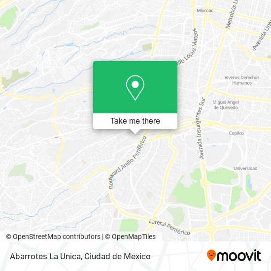 Mapa de Abarrotes La Unica