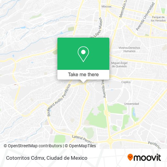 Cotorritos Cdmx map