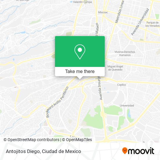 Antojitos Diego map