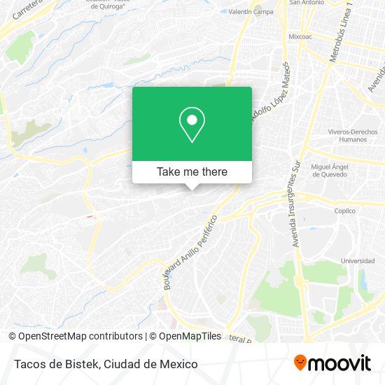 Tacos de Bistek map