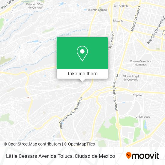 Little Ceasars Avenida Toluca map
