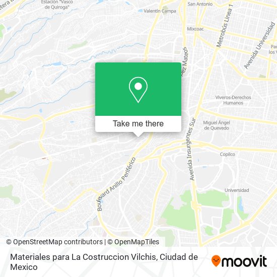 Materiales para La Costruccion Vilchis map