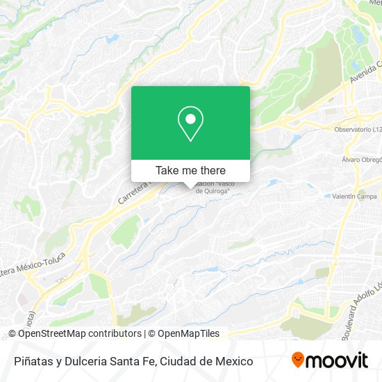 Mapa de Piñatas y Dulceria Santa Fe