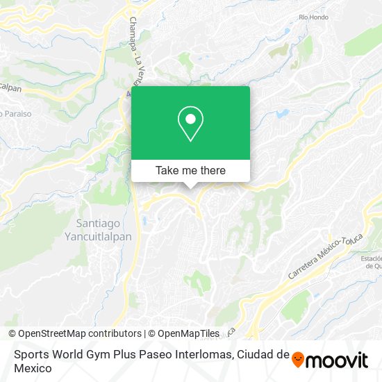 Mapa de Sports World Gym Plus Paseo Interlomas