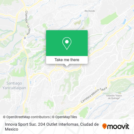 Innova Sport Suc. 204 Outlet Interlomas map