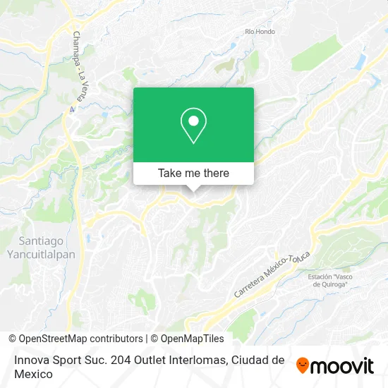 Innova Sport Suc. 204 Outlet Interlomas map