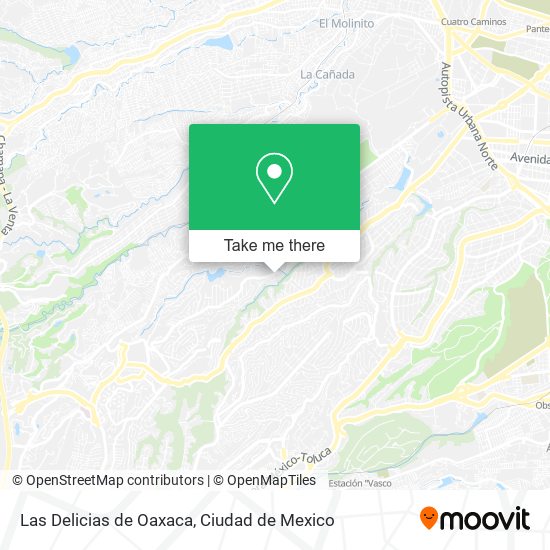 Las Delicias de Oaxaca map