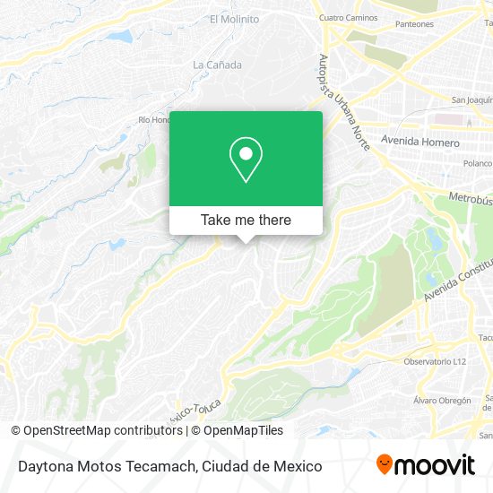Daytona Motos Tecamach map