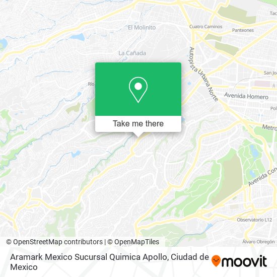 Aramark Mexico Sucursal Quimica Apollo map