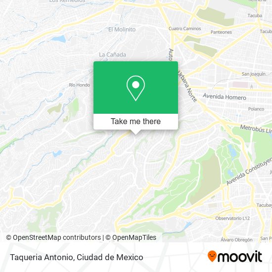 Mapa de Taqueria Antonio