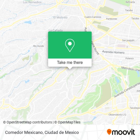 Mapa de Comedor Mexicano