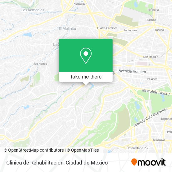 Mapa de Clinica de Rehabilitacion