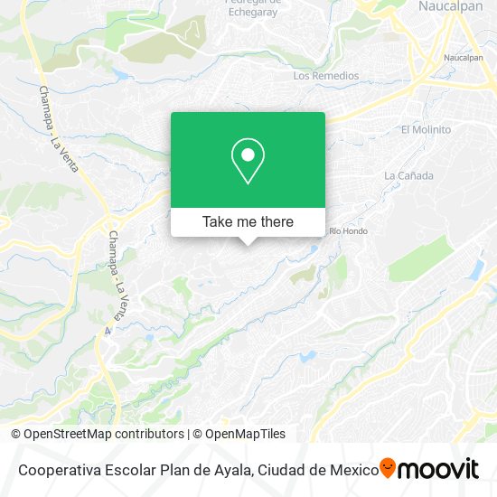 Mapa de Cooperativa Escolar Plan de Ayala