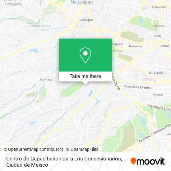 Centro de Capacitacion para Los Concesionarios map