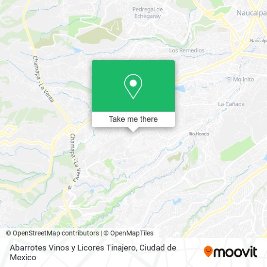 Abarrotes Vinos y Licores Tinajero map