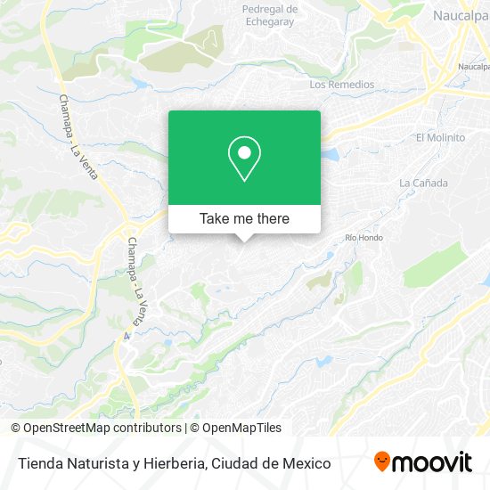 Mapa de Tienda Naturista y Hierberia
