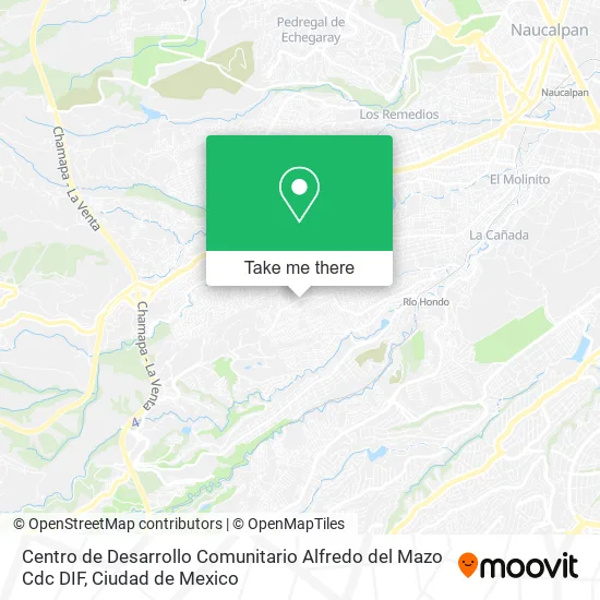 Centro de Desarrollo Comunitario Alfredo del Mazo Cdc DIF map