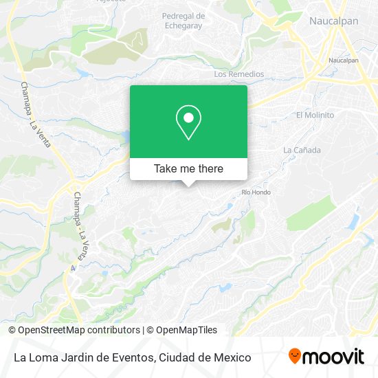 Mapa de La Loma Jardin de Eventos