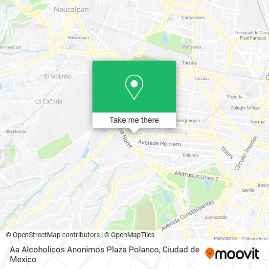 Aa Alcoholicos Anonimos Plaza Polanco map