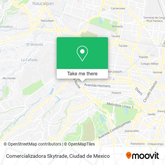 Mapa de Comercializadora Skytrade