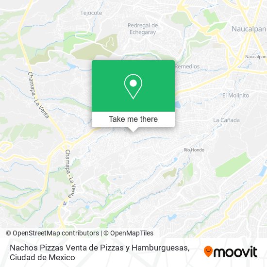 Mapa de Nachos Pizzas Venta de Pizzas y Hamburguesas