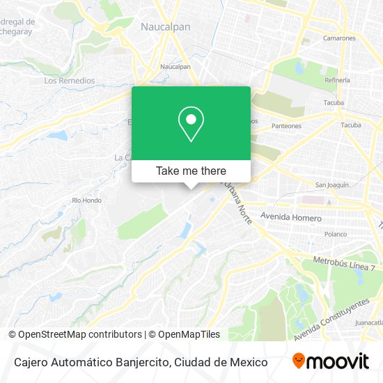 Mapa de Cajero Automático Banjercito