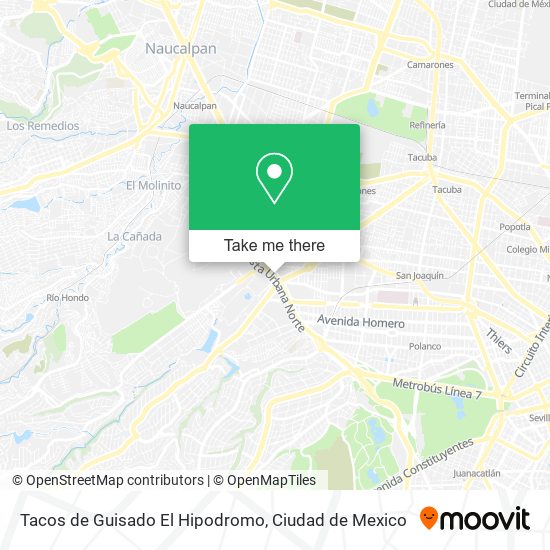 Tacos de Guisado El Hipodromo map