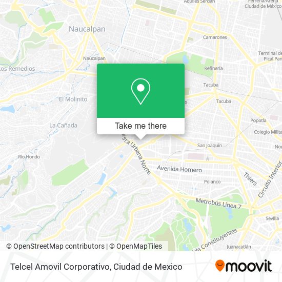 Telcel Amovil Corporativo map