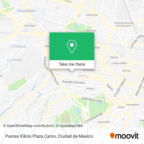 Pastes Kikos Plaza Carso map