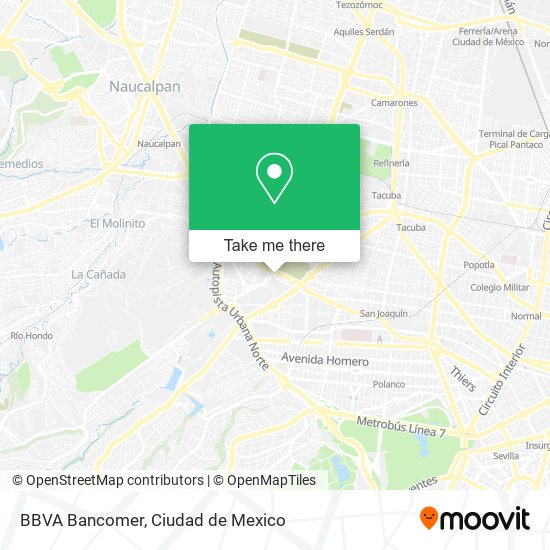 Mapa de BBVA Bancomer
