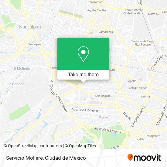 Servicio Moliere map