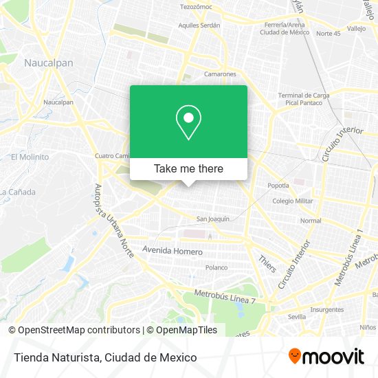 Mapa de Tienda Naturista