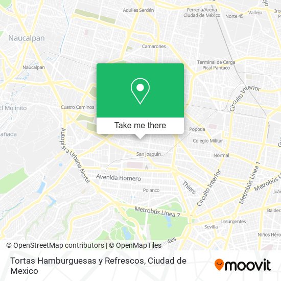 Mapa de Tortas Hamburguesas y Refrescos