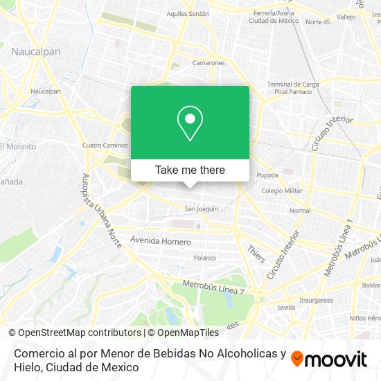 Comercio al por Menor de Bebidas No Alcoholicas y Hielo map